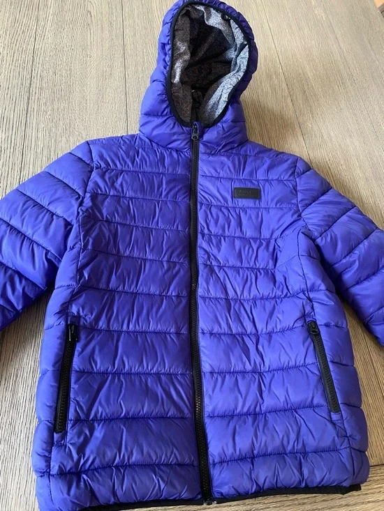 Roots Purple Reversible Puffer Jacket with Hood Youth Girls XL - Picture 4 of 6